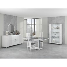 San Martino Elite Grey Top Fixed Rectangular Wood Table