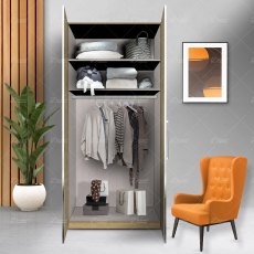 Wiemann Eastside hinged-door wardrobe of width 100cm with 2 doors without cornice