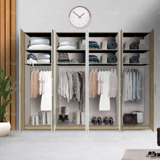 Wiemann Eastside hinged-door wardrobe of width 400cm with 8 doors without cornice