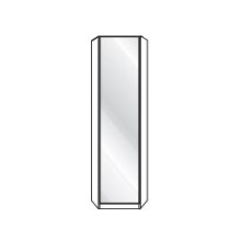 1 Door Extended Corner Unit with Front glass white W 93cm x H 236cm x D 93cm