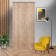 Wiemann Luxor 3 & 4 hinged-door wardrobe with cornice 2 doors of width 75cm Wiemann Luxor 3 & 4 hinged-door wardrobe with cornice 2 doors of width 75cm