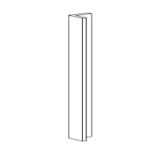 Corner strip for 90° corner installation Plain front, with round edge W10cm x H236cm x D10cm