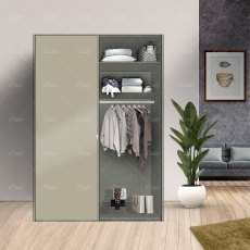 Wiemann Westside2 sliding-door wardrobe of width 200cm with 2 doors without cornice