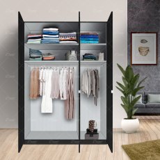 Wiemann Quito hinged door wardrobe of width 150cm 3 doors without cornice