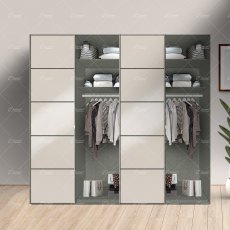 Wiemann Westside sliding door wardrobe of width 400cm 4 doors without cornice