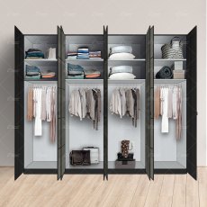 Wiemann Quito hinged door wardrobe of width 400cm with 8 doors without cornice