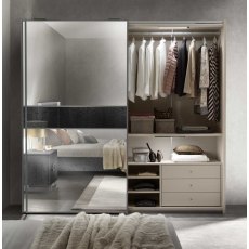 Arredoclassic Adora Moderna 2 Sliding Mirror Doors Wardrobe