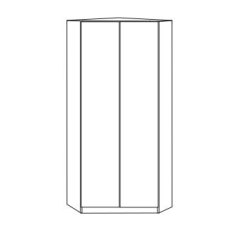 Walk-in corner unit with swing doors 2 doors Front glass pebble grey W 130cm x D 127cm x H 216cm Walk-in corner unit with swing doors 2 doors Front glass pebble grey W 130cm x D 127cm x H 216cm