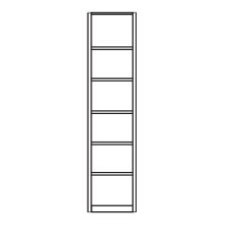 Shelf element without cornice Open shelf element in carcase colour, with 5 shelves W 40cm X D 36cm X H 236cm Shelf element without cornice Open shelf element in carcase colour, with 5 shelves W 40cm X D 36cm X H 236cm