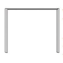 Passe-partout frames Width per side profiles: 3.2 cm, without lights for width 100 cm W 106.4cm X D 12.5cm X H 240cm