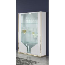 H2O Design Vogue White and Gold 2 Door Vitrine H2O Design Vogue White and Gold 2 Door Vitrine
