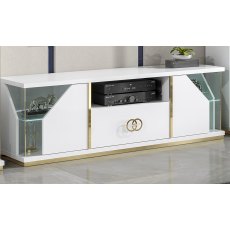 H2O Design Vogue White and Gold TV Unit
