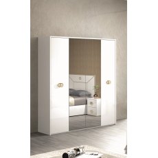 H2O Design Vogue White and Gold Wardrobe
