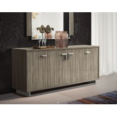 Camel Group Volare Nickel 4 Door Buffet With Wooden Doors