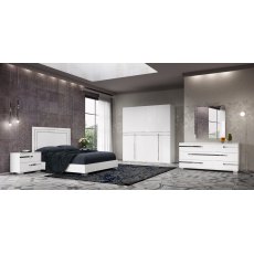 Status Volare Modern Italian White High Gloss Double Dresser