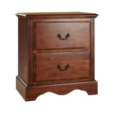 Charlotte 2 Drawer Bedside in Dark Oak Finish Charlotte 2 Drawer Bedside in Dark Oak Finish