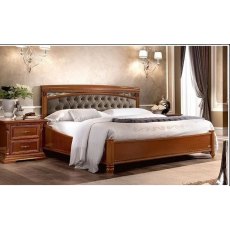 Camel Treviso Night Bed Capitonne Nabuck col 12 With RING 160 cm