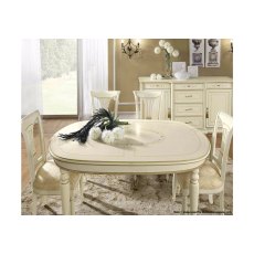 Camel Group Siena Ivory Oval Dining Table with 1 Extension