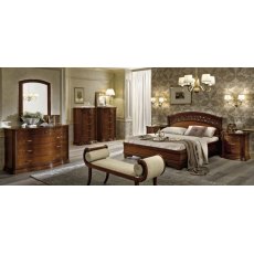 Camel Group Torriani Walnut Bed Botticelli with Ring