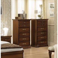 Camel Group Torriani Walnut 6 Drawer Chest Camel Group Torriani Walnut 6 Drawer Chest