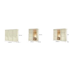 Camel Group Torriani Ivory Sliding Terna Wardrobe Camel Group Torriani Ivory Sliding Terna Wardrobe