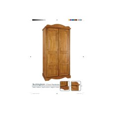 Buckingham Solid Oak 2 Door Wardrobe