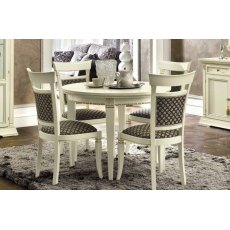 Camel Group Treviso White Ash Round Extendable Dining Table With 1 Extension