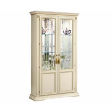 Camel Group Treviso White Ash 2 Door Vitrine With Glass Shelves