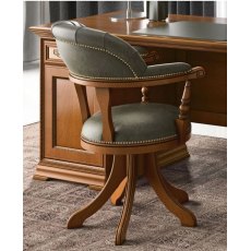Camel Group Treviso Cherry Low back Swivel Chair - Ecoleather