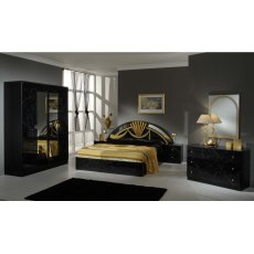 Dima Mobili Selma Black & Gold Marble Finish Bedroom Dima Mobili Selma Black & Gold Marble Finish Bedroom