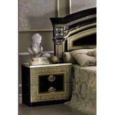 Camel Group Aida Black and Gold Bedside Table
