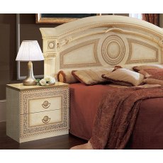 Camel Group Aida Ivory and Gold Bedside Table