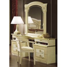 Camel Group Aida Ivory and Gold Vanity Dresser Camel Group Aida Ivory and Gold Vanity Dresser