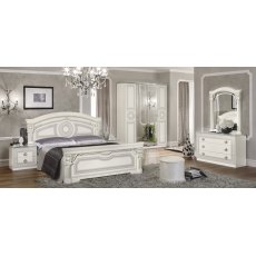 Camel Group Aida White and Silver Bedroom Set Camel Group Aida White and Silver Bedroom Set
