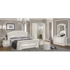 Camel Group Aida White and Silver Bed