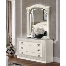 Camel Group Aida White and Silver Single Dresser Camel Group Aida White and Silver Single Dresser