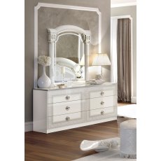Camel Group Aida White and Silver Double Dresser Camel Group Aida White and Silver Double Dresser