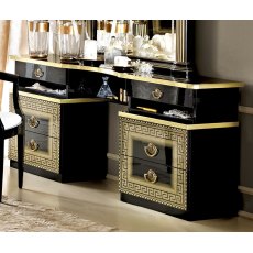 Camel Group Aida Black and Gold Vanity Dresser Camel Group Aida Black and Gold Vanity Dresser