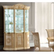Camel Group Aida Ivory and Gold 3 Door Cabinet With 2 LED Lights
