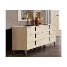 Camel Group Ambra Sand Birch Finish Double Dresser Camel Group Ambra Sand Birch Finish Double Dresser