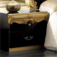 Camel Group Barocco Black and Gold Bedside Table Camel Group Barocco Black and Gold Bedside Table