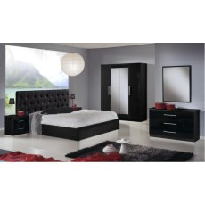 Dima Mobili Eva White and Black Bedroom Set