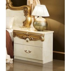 Camel Group Barocco Ivory and Gold Bedside Table