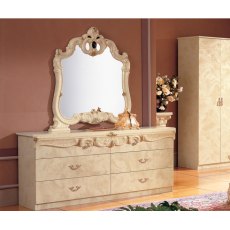 Camel Group Barocco Ivory Double Dresser With Mirror