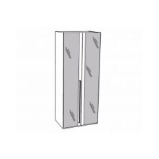 Camel Group Dama Bianca White High Gloss 2 Door Wardrobe