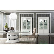 Camel Group Dama Bianca White High Gloss Extending Dining Set