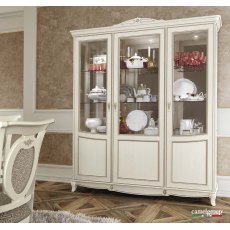 Camel Group Fantasia Bianco Antico 3 Door Vitrine With 3 LED Lights