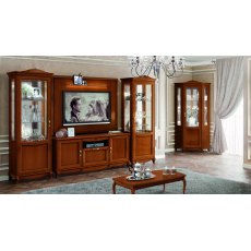 Camel Group Fantasia Walnut 2 Door Vitrine With 2 LED Lights