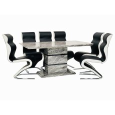 Roseberry Marble Effect Dining Table Roseberry Marble Effect Dining Table