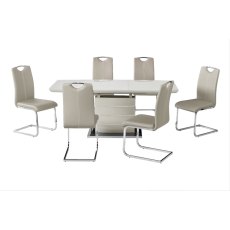 Milan Cappuccino Extending Dining Table